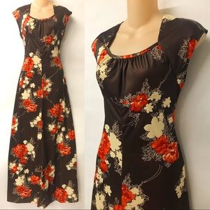 Vintage VTG empire floral maxi dress